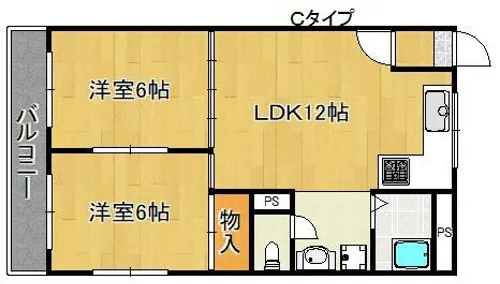 玉出プラザ【4階】の間取り
