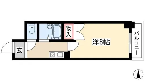 ケーエム泉【8階】の間取り