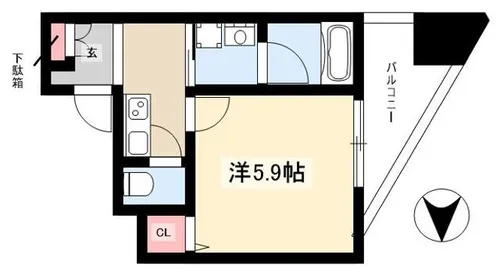 CAVANA新栄【0906号室】の間取り