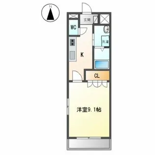 フルールムーラン【1階】の間取り