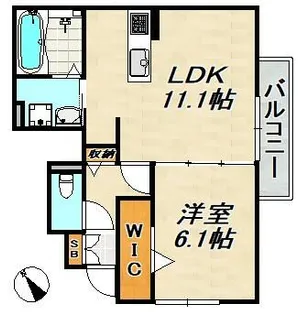 クローバー富士5号館【1階】の間取り