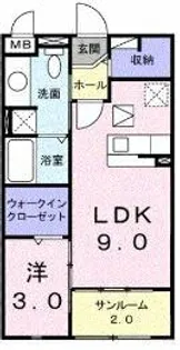 コンフォートA【1階】の間取り