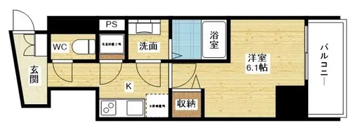 レジュールアッシュOSAKAデイフィール【10階】の間取り