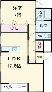 APPARTEMENT NY【2階】の間取り