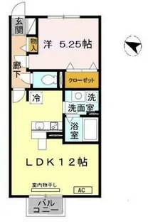 ラスルプレイス【2階】の間取り