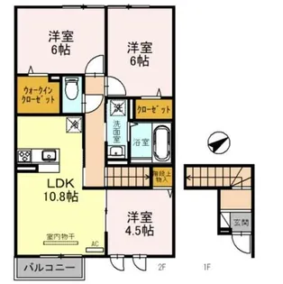 モアナ B棟【2階】の間取り