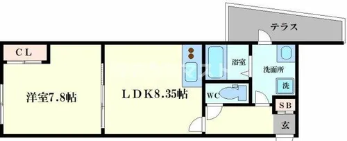 プリマルーチェ大正【1階】の間取り