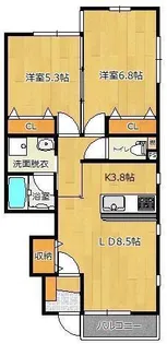 愛知県名古屋市中川区二女子町5丁目【タウンハウス】の間取り