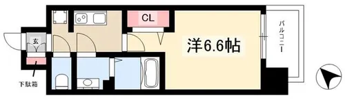 アステリ鶴舞トゥリア【0801号室】の間取り