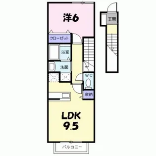 アンジェリート【2階】の間取り