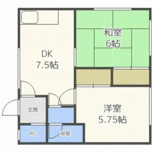 ファイブスターハイツ56【2階】の間取り