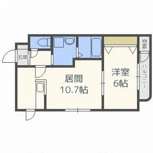 グレイシャス南麻生【302号室】の間取り