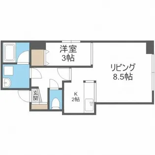北海道札幌市北区北三十五条西3丁目【マンション】の間取り