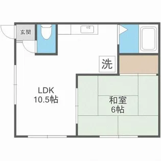 当別カレッジハイツ【16号室】の間取り