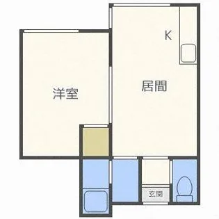 北海道札幌市北区新川二条4丁目【アパート】の間取り