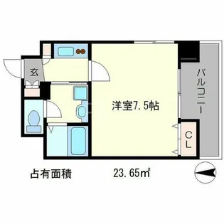 プレサンス京都三条大橋雅殿【6階】の間取り
