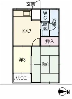 コーポつつみ【2階】の間取り