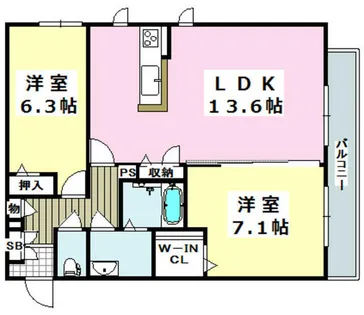 Prendre Aglaia(プランドールアグライア)【103号室】の間取り