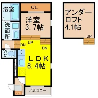 ハーモニーテラス六番町【1階】の間取り