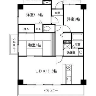 ユンヌ・ホワイエ【6階】の間取り