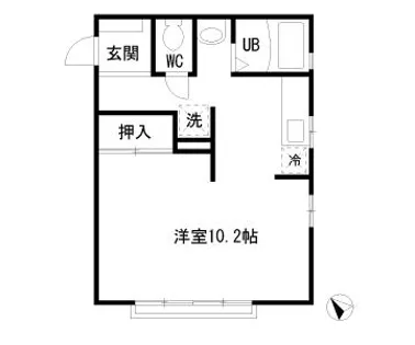 ドエル明治【103号室】の間取り