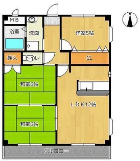 ビラ葉池【4階】の間取り