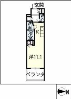 名駅アイサンメゾン【6階】の間取り