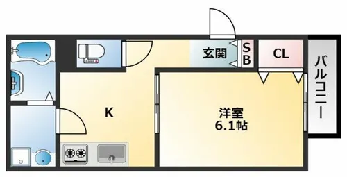 D gate Ciel【3階】の間取り