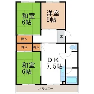 メゾンソレイユ【2階】の間取り