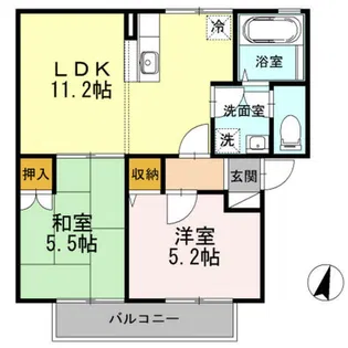 ブランミュール【1階】の間取り