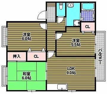 ディアス千代田B棟【2階】の間取り