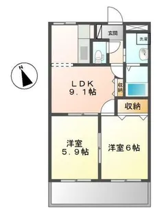 グレイス・ワン【2階】の間取り