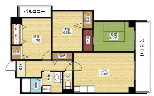 パルハセトン十三【5階】の間取り
