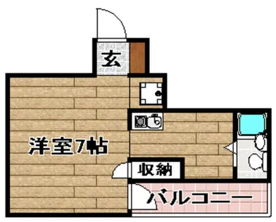 アップルハイツ富田【402号室】の間取り