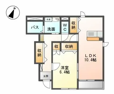シャン リジェール【1階】の間取り