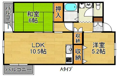 ボナール島田【2階】の間取り
