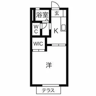 ウェスト・ウッド【103号室】の間取り