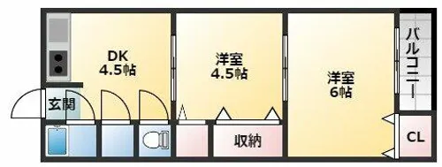 マンション田井城【1階】の間取り