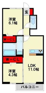 D-ROOM大原【1階】の間取り