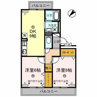 セジュールL3【3階】の間取り