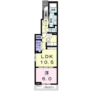 ラフォレスタコモド【1階】の間取り