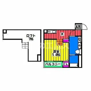 グラディーレ井尻【203号室】の間取り