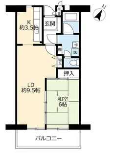 URリバーサイドさぎす【0020301号室】の間取り