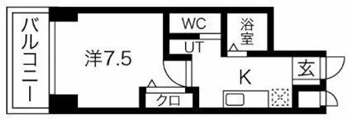 グランカーサ都島【8階】の間取り