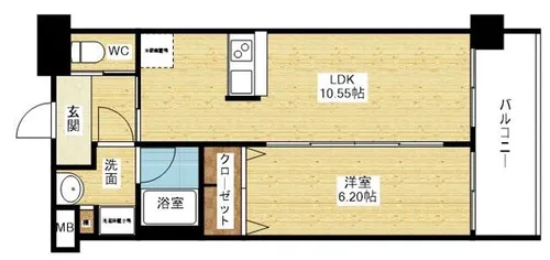 プレジオ豊中【9階】の間取り