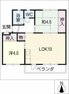 服部コーポ【3階】の間取り
