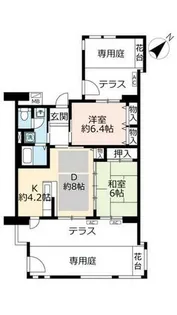 UR浜甲子園さくら街【0010101号室】の間取り