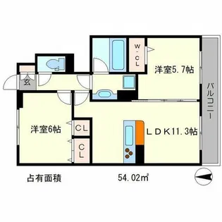 アモーレ岩倉【1階】の間取り