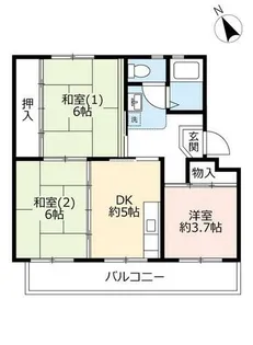 UR富田【0800502号室】の間取り