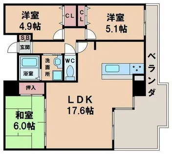 昭和グランドハイツ阿倍野【2階】の間取り